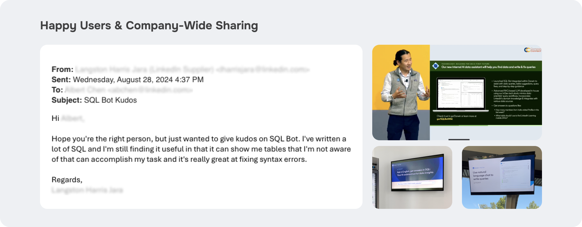 SQL Bot launch announcement and user feedback